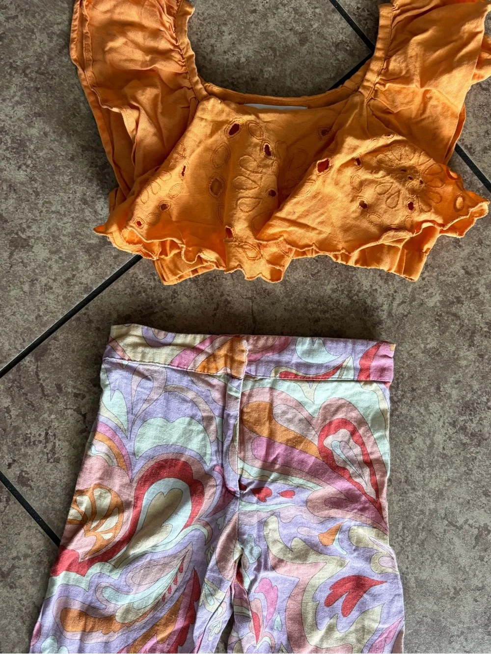 Zara Pink, Purple, Orange Floral Print Set